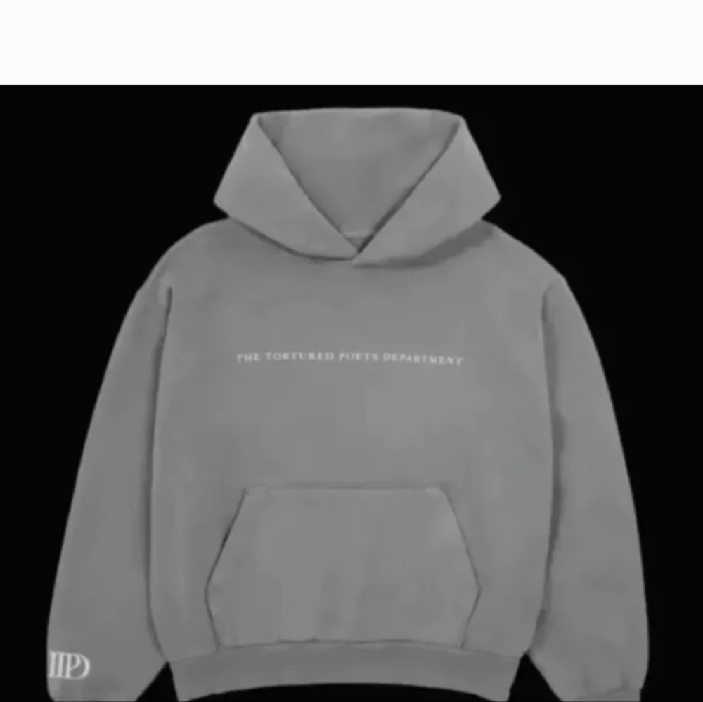 TTPD The Tortured Poets Department Gray Hoodie Taylor Swift New Xl